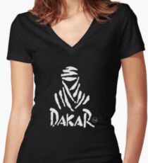 Rally Paris Dakar Merchandise Women's Fitted V-Neck T-Shirt