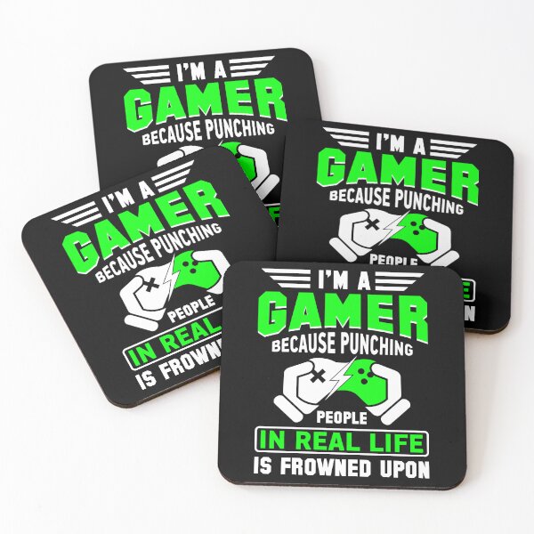 Item preview, I am A Gamer Because Punching People in Real Life Is Frowned Upon - Funny Gifts for Gamers and Esport Lovers by FanityPrints designed and sold by FanityPrints.