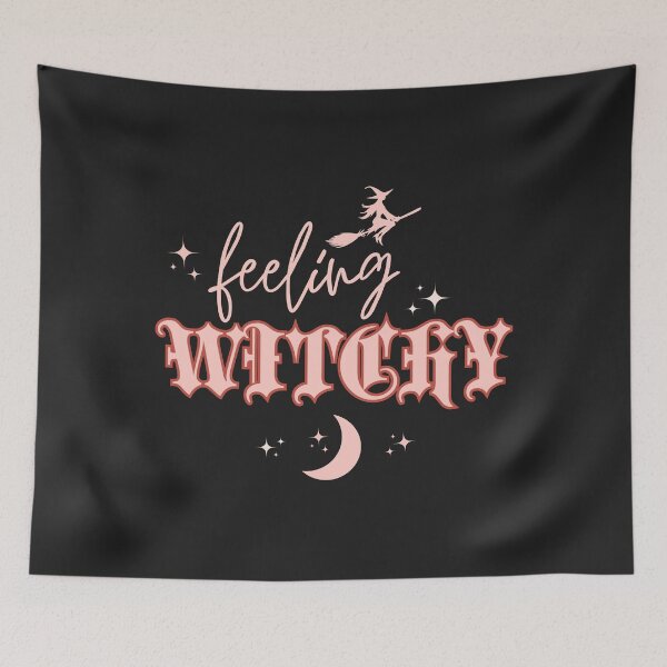Item preview, Feeling Witchy - pastel pink script and gothic font designed and sold by venomouspixie.