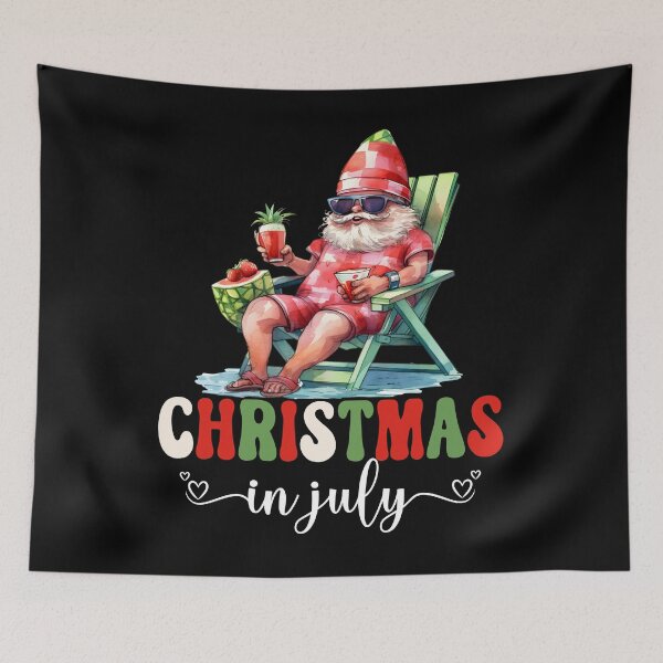 Item preview, Christmas in July Funny Santa Beach Watermelon T-Shirt designed and sold by KGN  CREATIVITY.