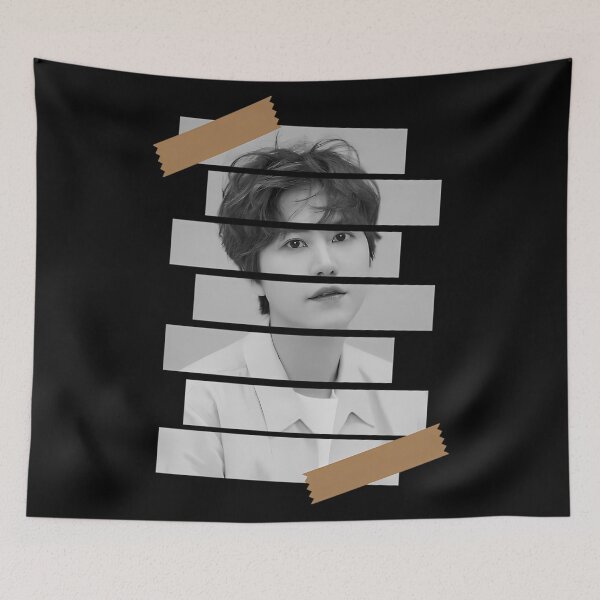 Item preview, Cho Kyuhyun Super Junior Kyuhyun Korean Kpop Monochrome Stripe designed and sold by KleinMeilinkLa.
