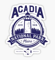 Acadia National Park T Shirt Maine Vintage Men Women Gifts Sticker
