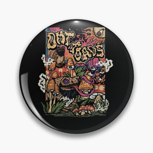 Aperçu de l'œuvre Crapauds DMT - Art Rave Trippy Psychédélique, Champignons Magiques, LSD, Mckenna, Rogan créée et vendue par WilliamPinkArt.