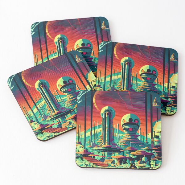 Item preview, Retro-futuristic sci-fi space city designed and sold by ArthurVandelay.