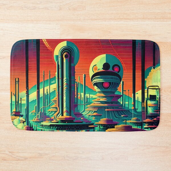 Item preview, Retro-futuristic sci-fi space city designed and sold by ArthurVandelay.