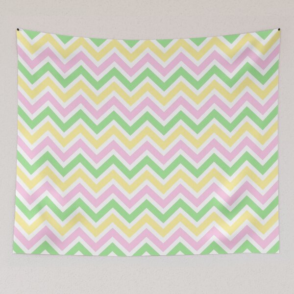 Item preview, Chevron Pattern. Pastel Pink Green Yellow color designed and sold by Aetherier.