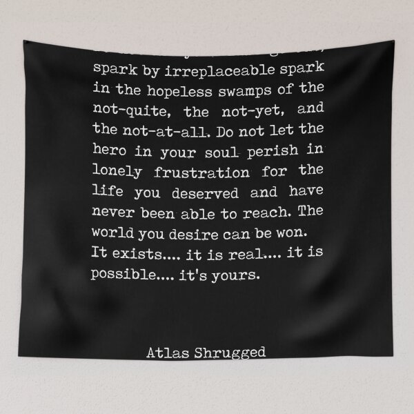 Item preview, Ayn Rand Quote - Atlas Shrugged - Minimalist, Classic, Typewriter Print - Inspiring - Literature designed and sold by Studio Grafiikka.