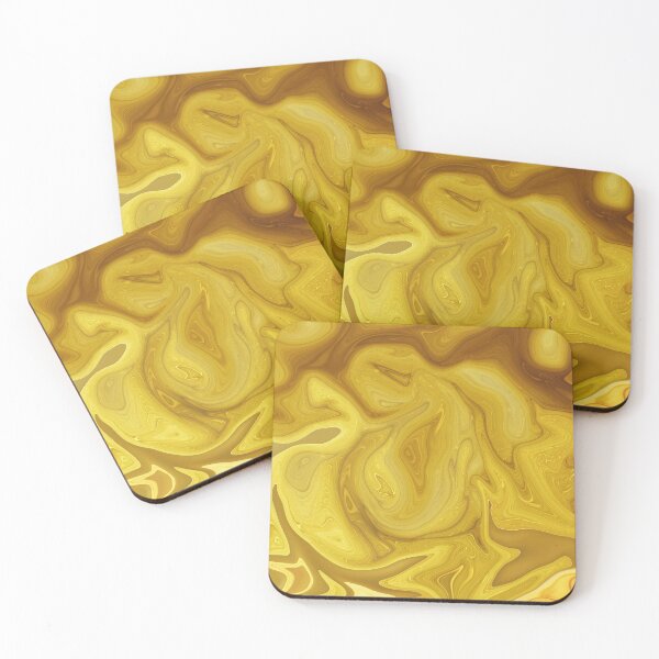 Item preview, Apollo - Contemporary Abstract - Fluid Painting - Marbling Art - Yellow designed and sold by Studio Grafiikka.