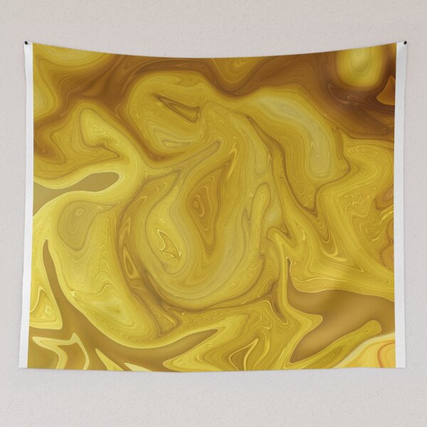 Item preview, Apollo - Contemporary Abstract - Fluid Painting - Marbling Art - Yellow designed and sold by Studio Grafiikka.