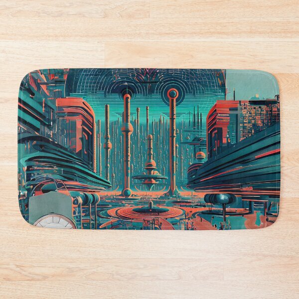 Item preview, Retro-futuristic cyberpunk sci-fi city designed and sold by ArthurVandelay.
