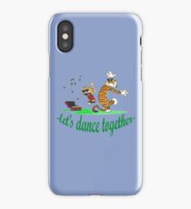 calvin and hobbes dancing iPhone Case