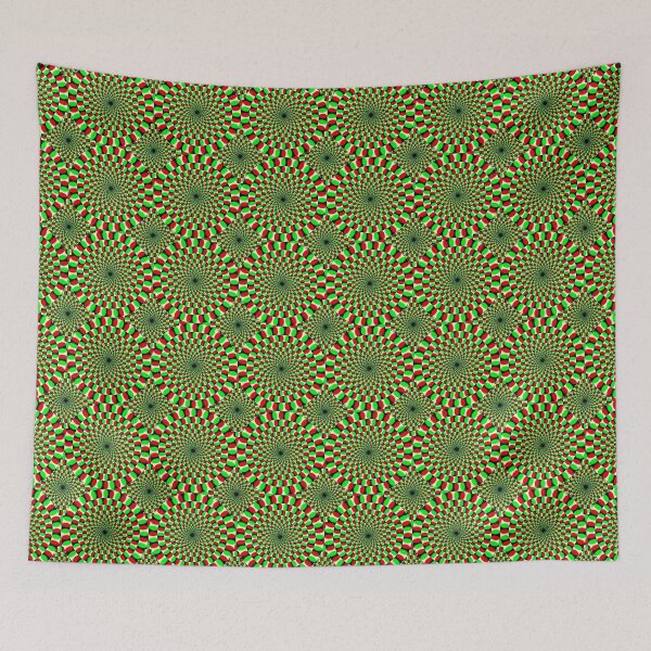 Item preview, Optical illusion green and red moving circles designed and sold by NateCF.