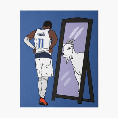 Kyrie Irving Back-To (Dallas) Art Board Print for Sale by RatTrapTees