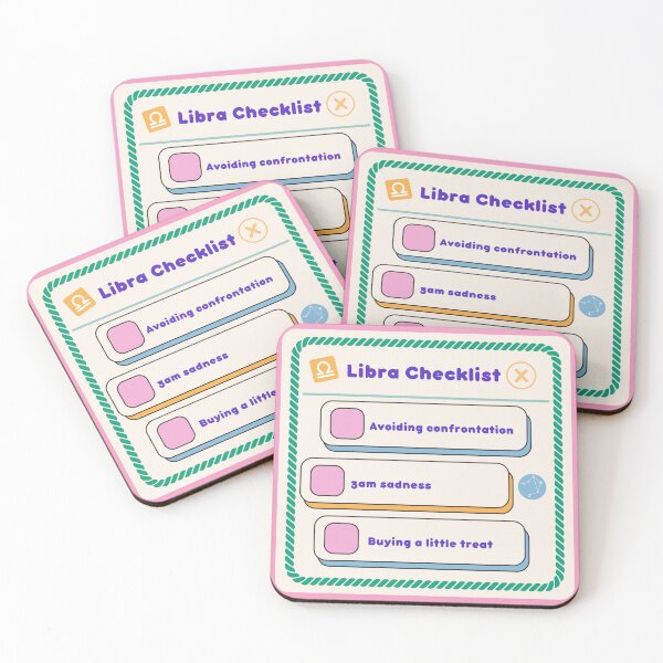 Item preview, Astrology Zodiac Sign Checklist - Libra  designed and sold by MadiervArt.