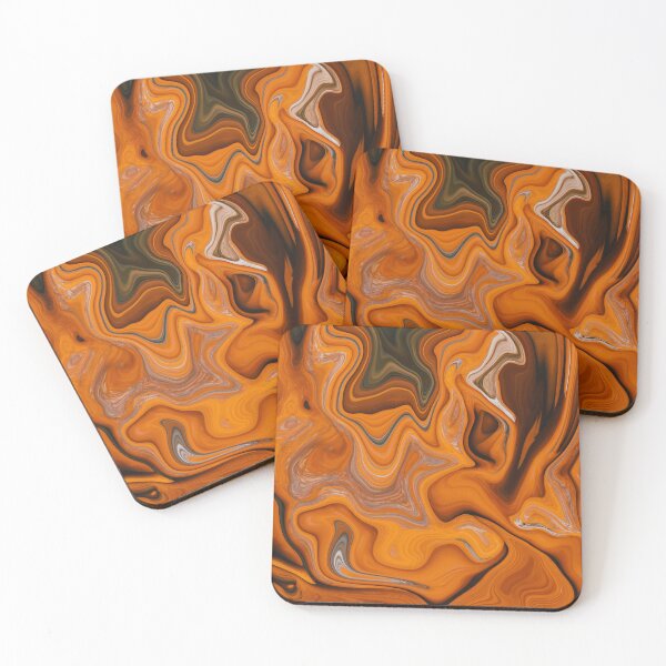 Item preview, Atticus 01 - Contemporary Abstract - Fluid Painting - Marbling Art - Princeton Orange designed and sold by Studio Grafiikka.