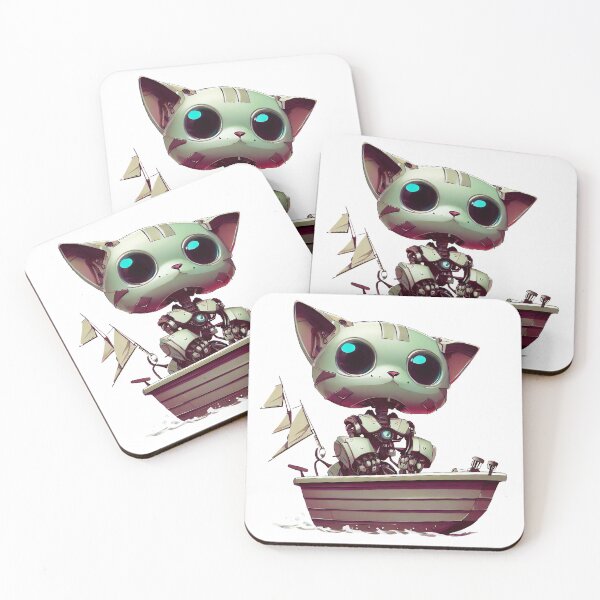 Item preview, Robo-Cat On A Sailboat! designed and sold by kukamatsu.
