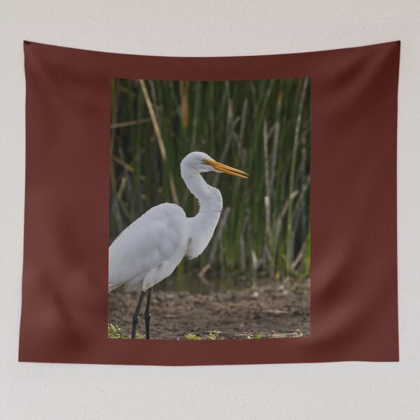 Item preview, Elegant white heron in the wetland 	 	 designed and sold by gzijwlzyjmf98.