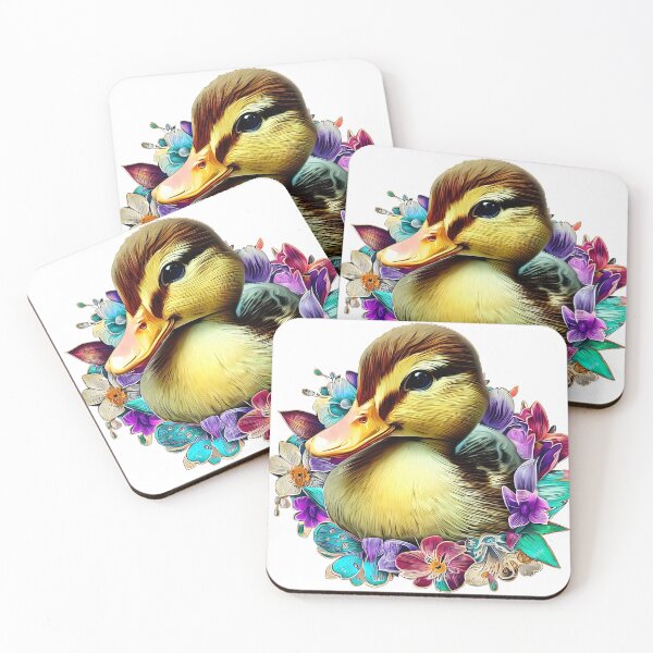 Item preview, Floral Duckling, print 2 designed and sold by CUTE see.