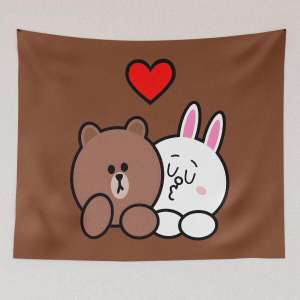 Item preview, Brown bear and Cony in love Classic 		 designed and sold by ijauqguijoa82.