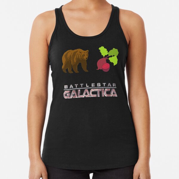 Bears, Beats, Battlestar Galactica Racerback Tank Top