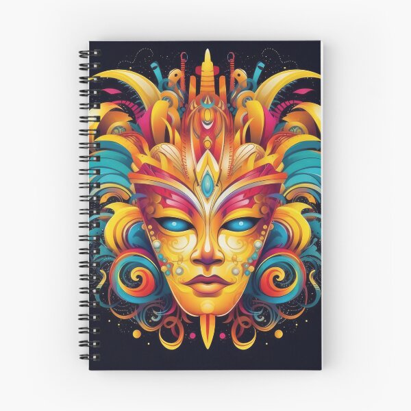 Aperçu de l'œuvre T-shirt de masque de carnaval vibrant | Pointillisme Surréalisme Conception créée et vendue par PaperCrazed.