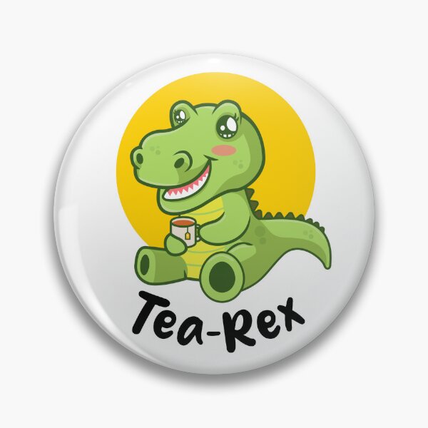 Artikelvorschau, Tea-Rex lustiger Dinosaurier (auf hellen Farben) entworfen und verkauft von messy-nessie.