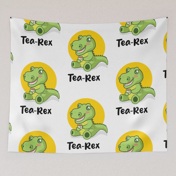 Item preview, Tea-Rex funny dinosaur (on light colors) designed and sold by messy-nessie.