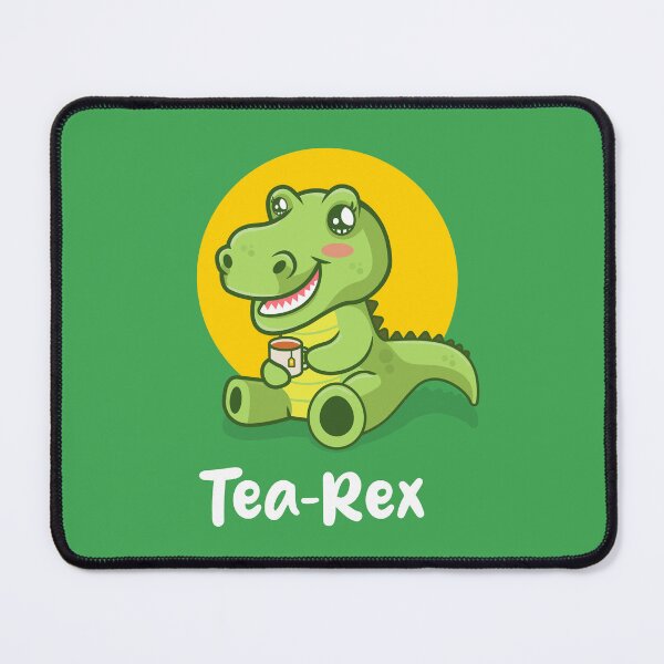 Artikelvorschau, Tea-Rex lustiger Dinosaurier (auf dunklen Farben) entworfen und verkauft von messy-nessie.