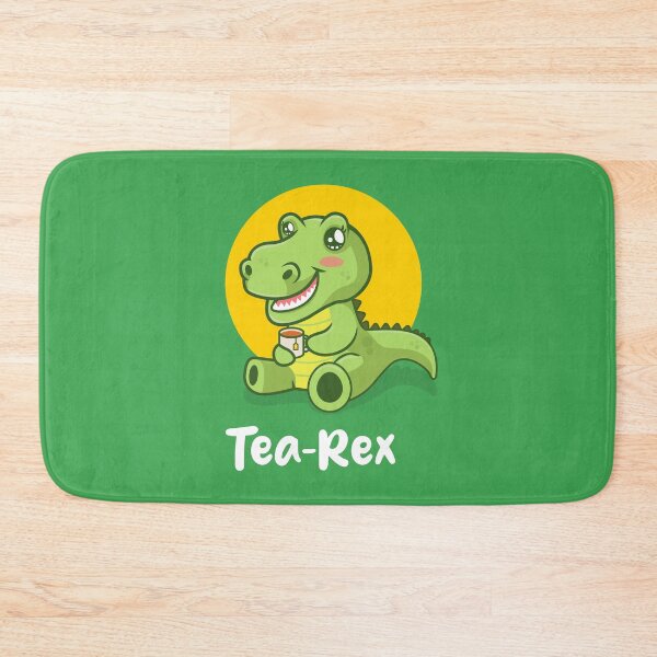 Item preview, Tea-Rex funny dinosaur (on dark colors) designed and sold by messy-nessie.