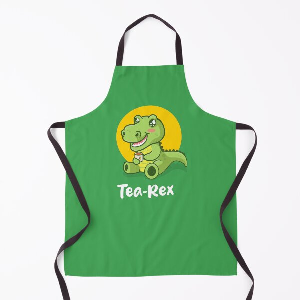 Item preview, Tea-Rex funny dinosaur (on dark colors) designed and sold by messy-nessie.