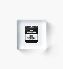 Oldschool Memory Card Acrylic Block