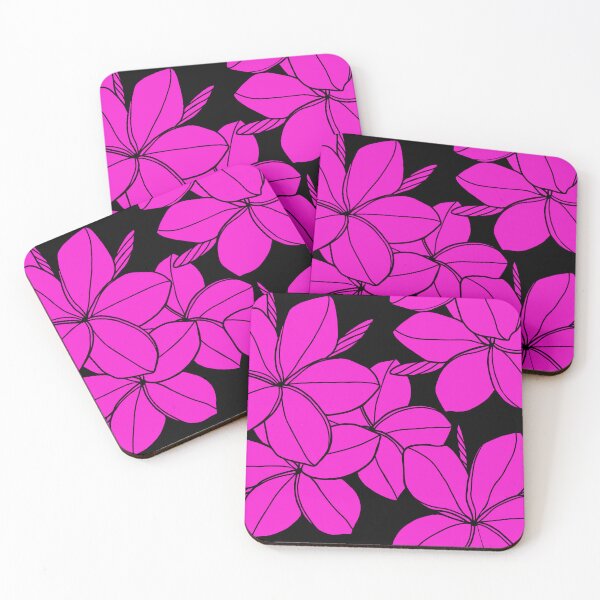 Item preview, Fuchsia Plumeria on Black designed and sold by Linda Maliuana.