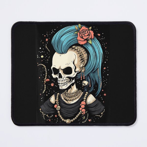 Item preview, Revolutionary Blooms Punk Rock Skull With Rebellious Roses  designed and sold by DarellSLent.