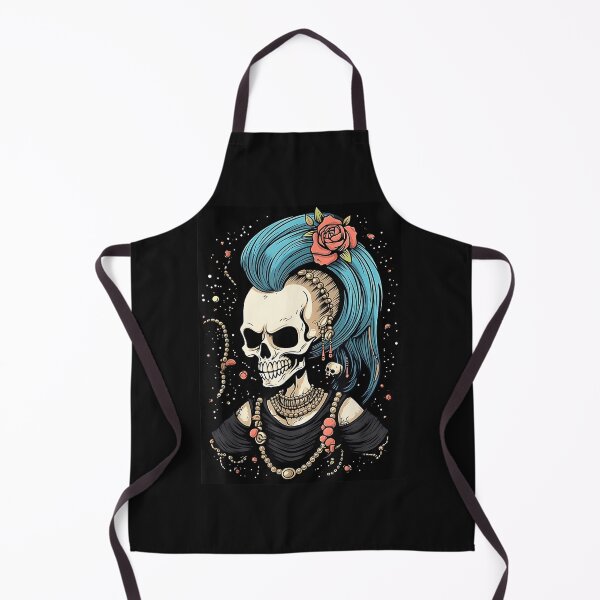 Item preview, Revolutionary Blooms Punk Rock Skull With Rebellious Roses  designed and sold by DarellSLent.