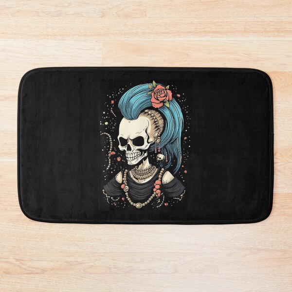 Item preview, Revolutionary Blooms Punk Rock Skull With Rebellious Roses  designed and sold by DarellSLent.