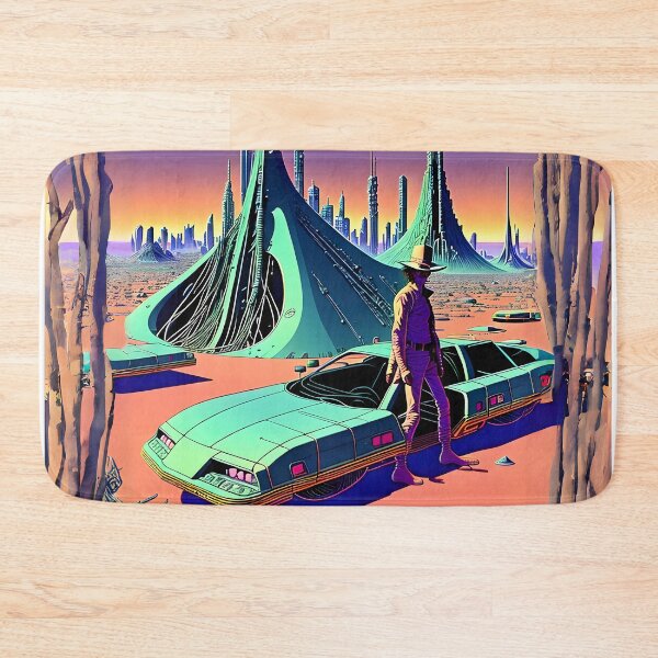 Item preview, Retro-futuristic cowboy on Mars designed and sold by ArthurVandelay.