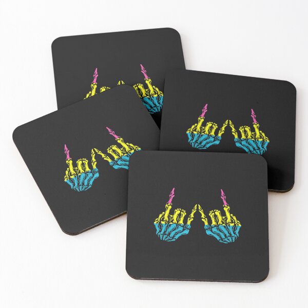 Item preview, Skeleton Rock Hand LGBT Q Cool Pansexual Pride Pan Flag  designed and sold by DarellSLent.