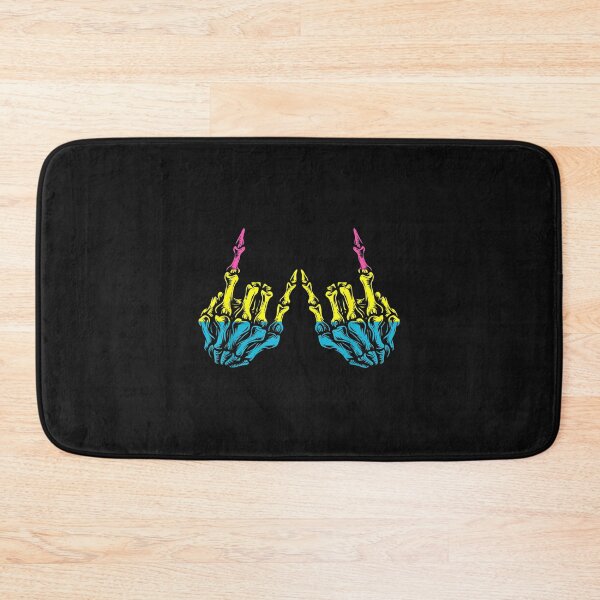 Item preview, Skeleton Rock Hand LGBT Q Cool Pansexual Pride Pan Flag  designed and sold by DarellSLent.