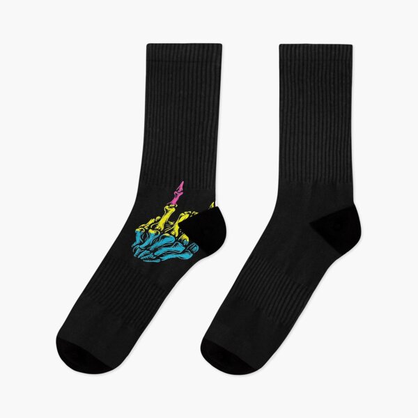 Item preview, Skeleton Rock Hand LGBT Q Cool Pansexual Pride Pan Flag  designed and sold by DarellSLent.
