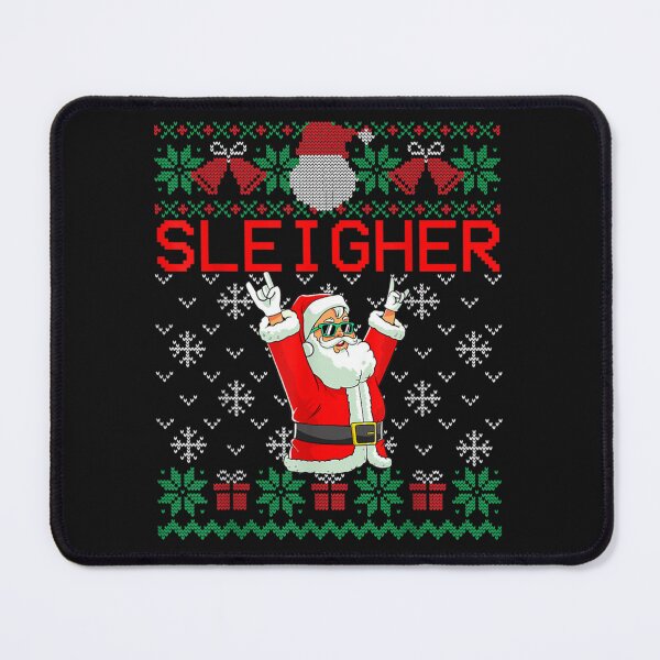 Item preview, Sleigher Heavy Metal Music Hail Santa Ugly Sweater Christmas  designed and sold by DarellSLent.