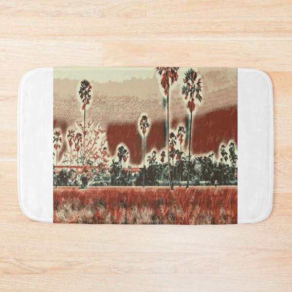 Item preview, Thailand landscape of palm trees in the field. Photo style, Thailand landscape.  multi-phase flow walking in the rice field artgram image net removing blur designed and sold by youme63.