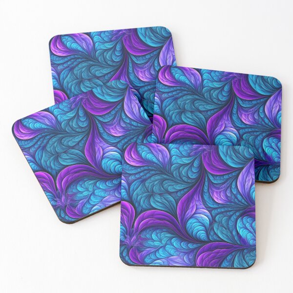 Item preview, Blue Purple Abstract Leaves Fractal designed and sold by Sturdust.
