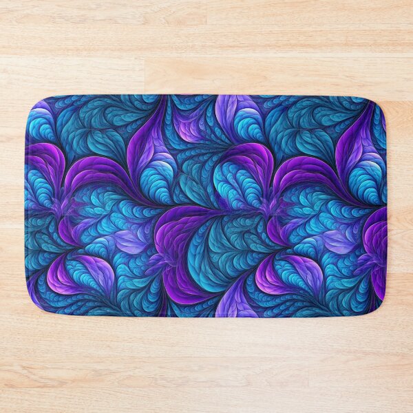 Item preview, Blue Purple Abstract Leaves Fractal designed and sold by Sturdust.