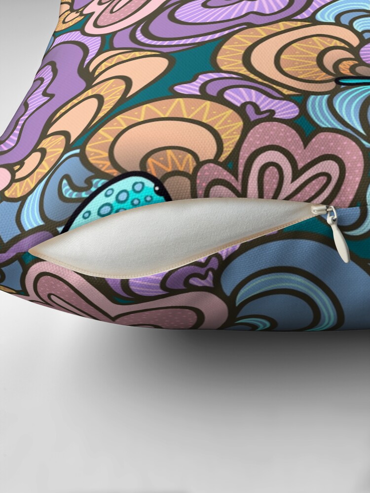 Thumbnail 2 of 4, Pillow, Faded Retro Whale Shark designed and sold by smoothfoxill.