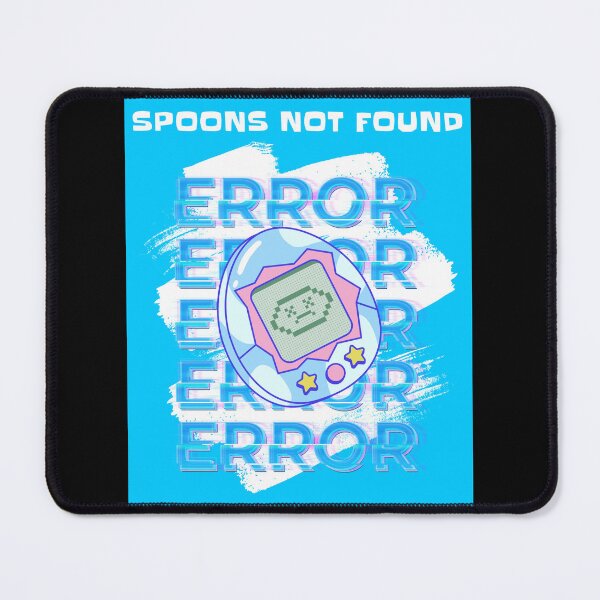 Item preview, ERROR Spoons Not Found Tamagotchi Tee~ XP (Blue Version!) designed and sold by Butleronice.