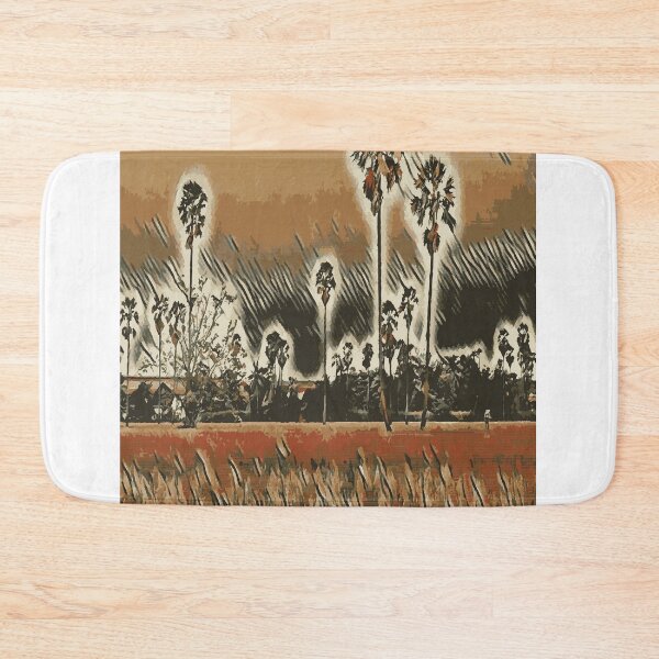 Item preview, Thailand landscape of palm trees in the field. Photo style, Thailand landscape.  multi-phase flow walking in the rice field artgram image net removing blur designed and sold by youme63.