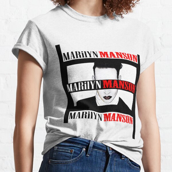 Marilyn manson shop t shirt redbubble