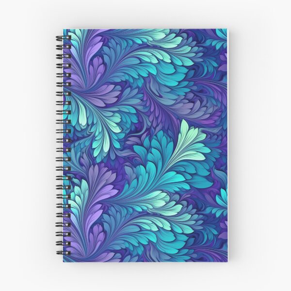 Item preview, Blue Fluorescent Leaves Fractal Pattern designed and sold by Sturdust.
