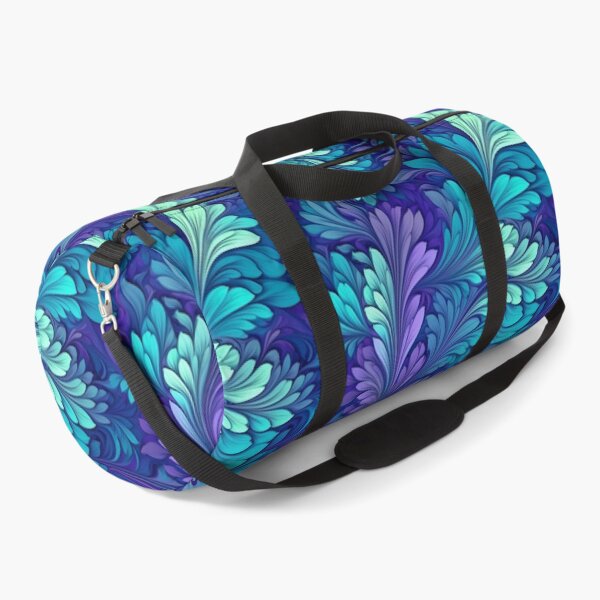Item preview, Blue Fluorescent Leaves Fractal Pattern designed and sold by Sturdust.
