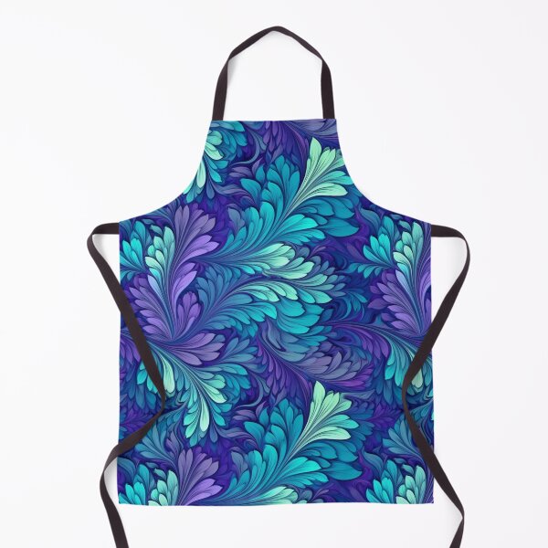 Item preview, Blue Fluorescent Leaves Fractal Pattern designed and sold by Sturdust.